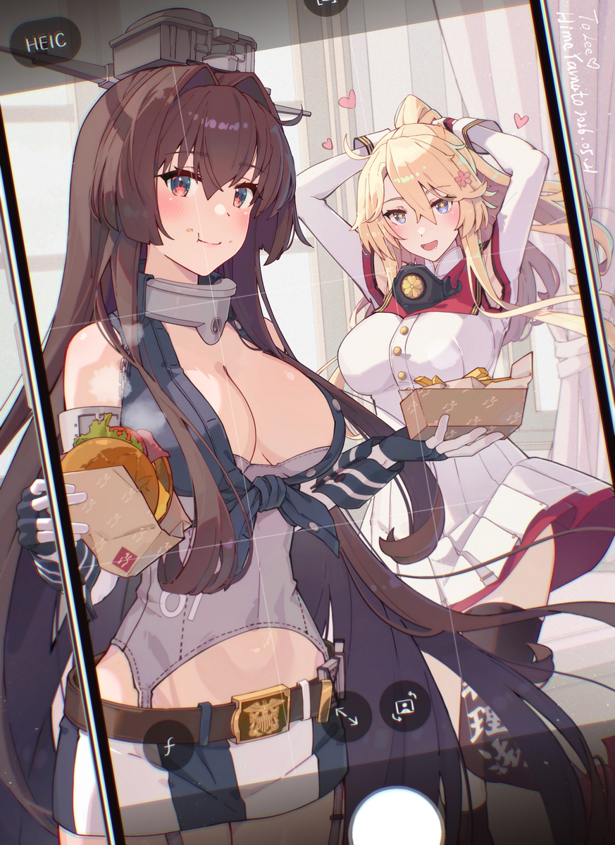 This is a pixiv picture whose title is 大和 Iowa🍔.
