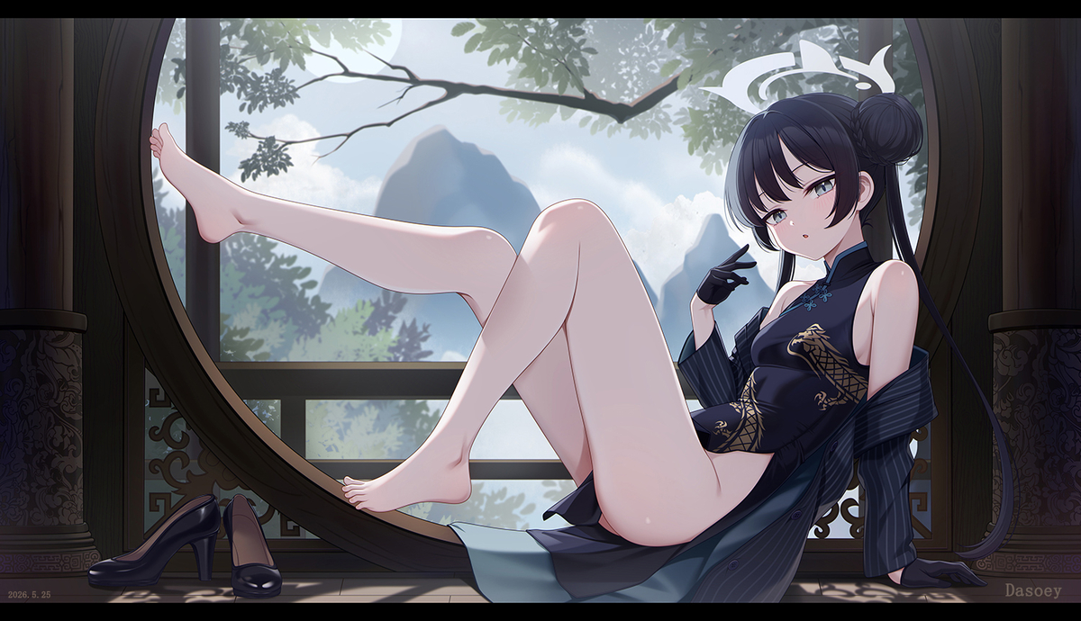 This is a pixiv picture whose title is 龙华妃咲.