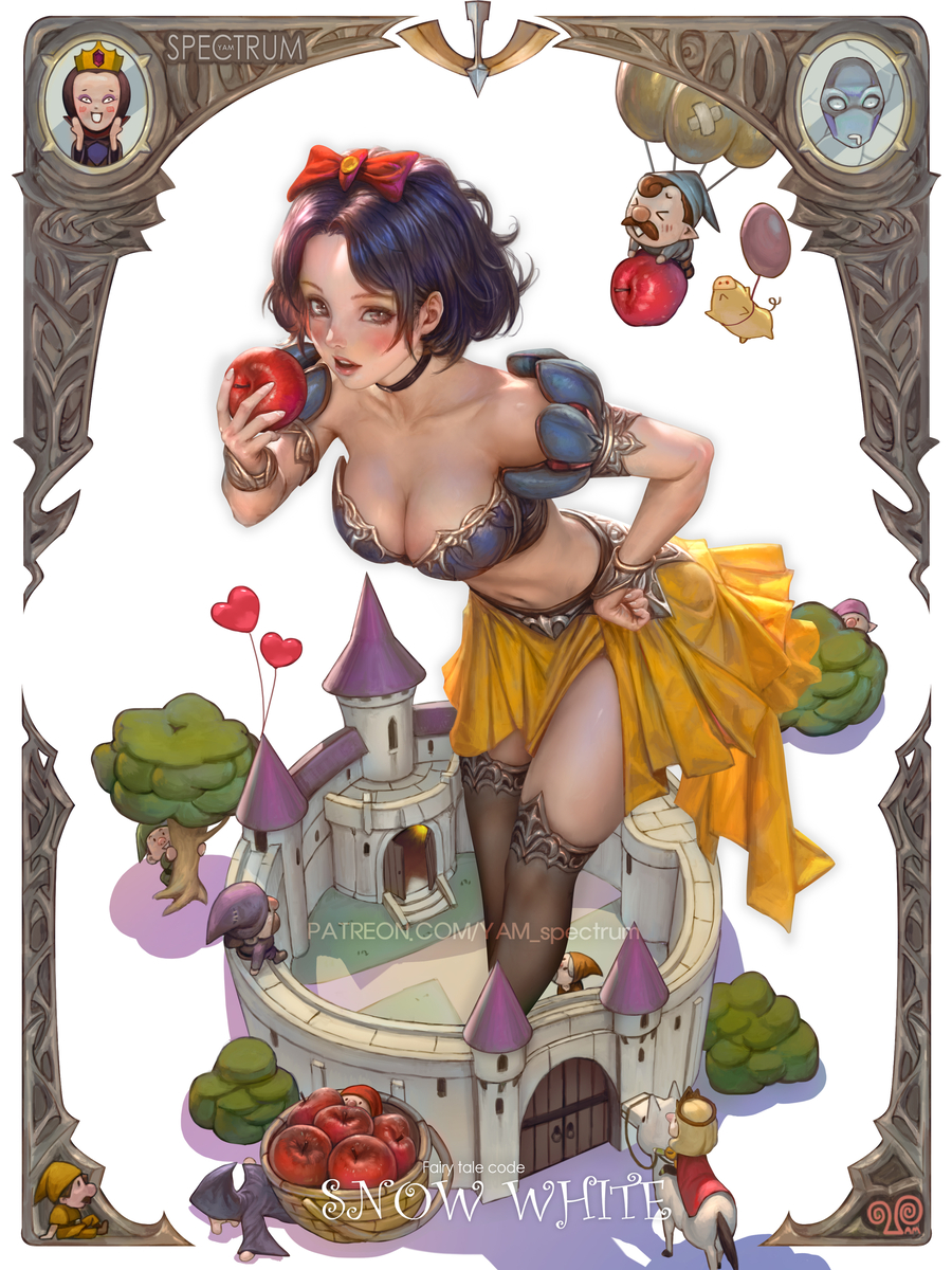 This is a pixiv picture whose title is Snow White.