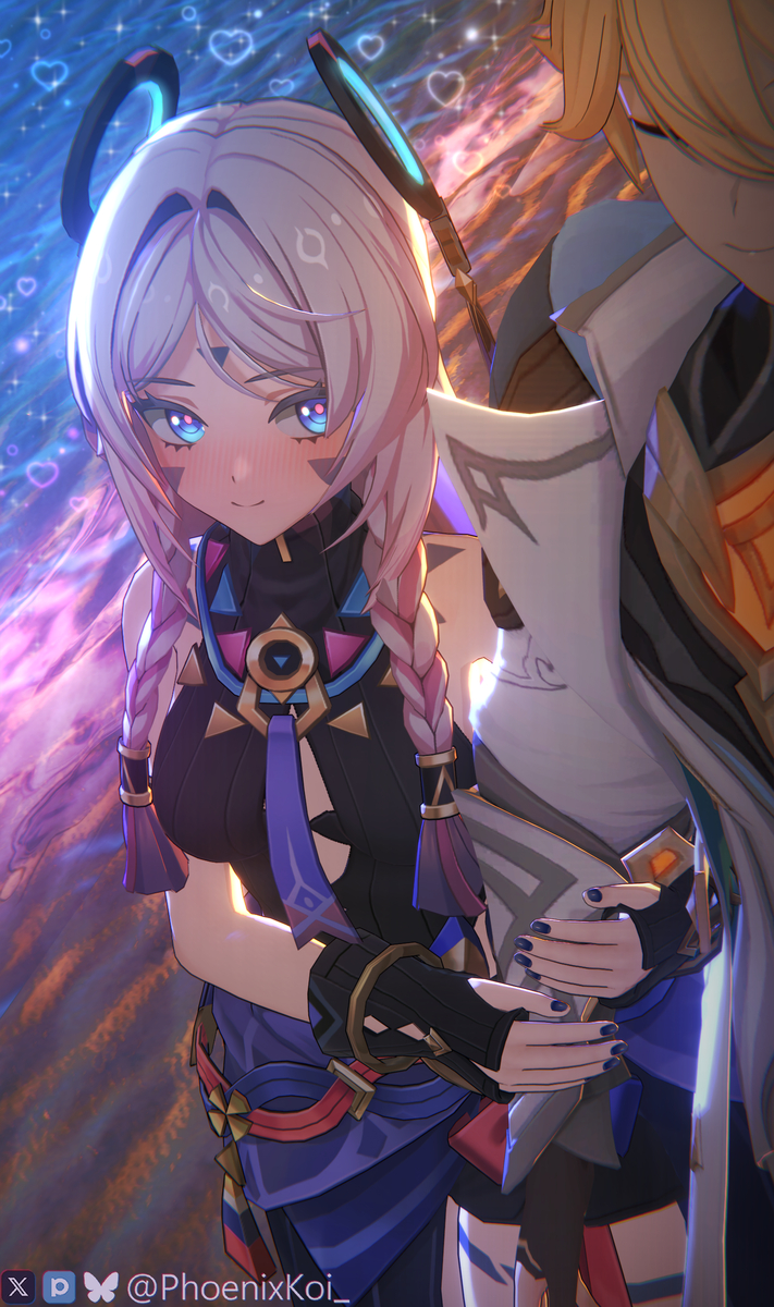 This is a pixiv picture whose title is Citlali x Aether.