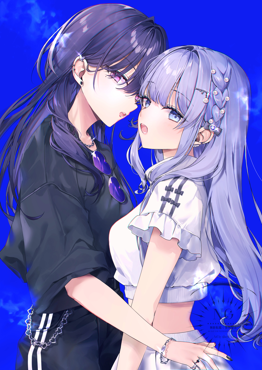 This is a pixiv picture whose title is 創作百合.