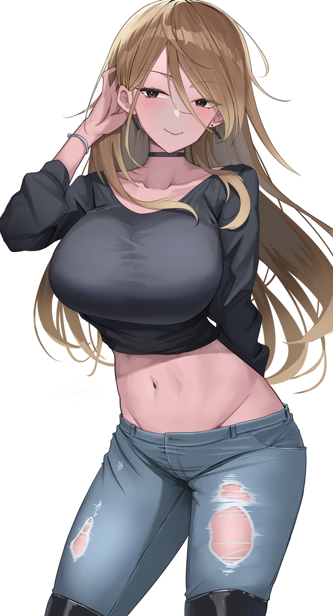 This is a pixiv picture whose title is 原稿期間落書き.