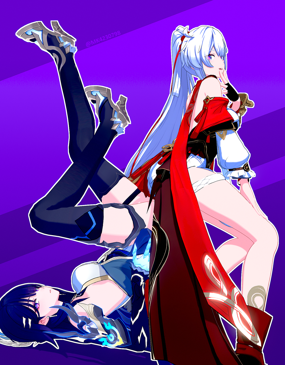 This is a pixiv picture whose title is Mei, let's try something^^.