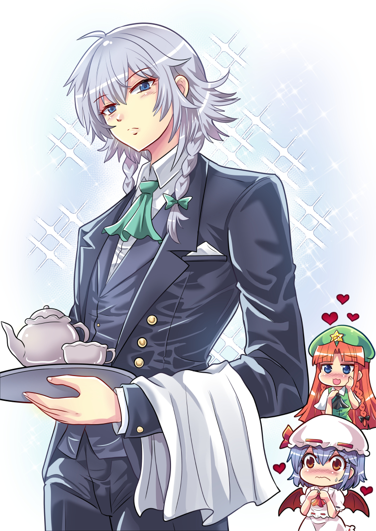 This is a pixiv picture whose title is イケメン執事・咲夜様.