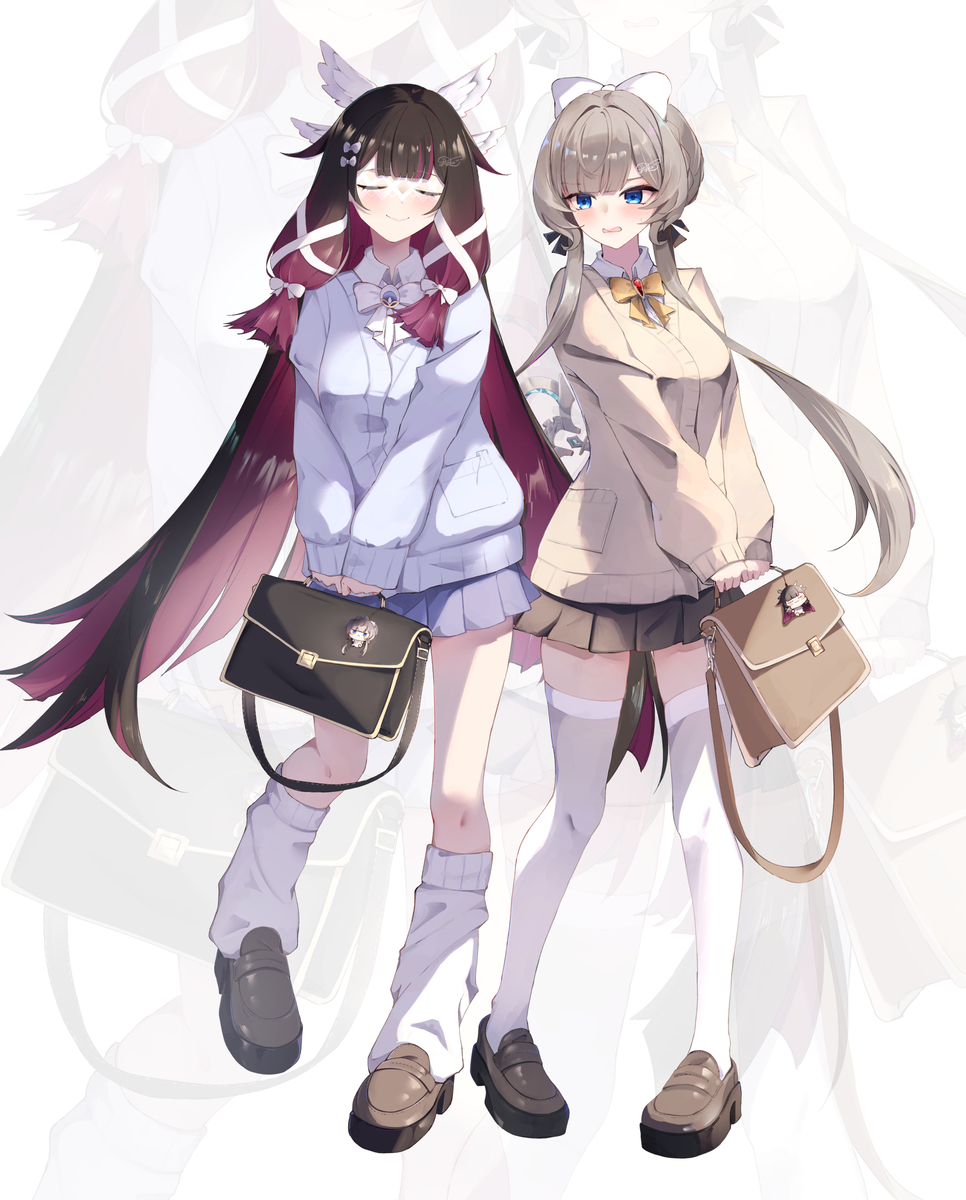 This is a pixiv picture whose title is Columbina + Sandrone.