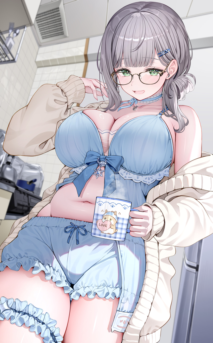 This is a pixiv picture whose title is おはよ～お寝坊さん.