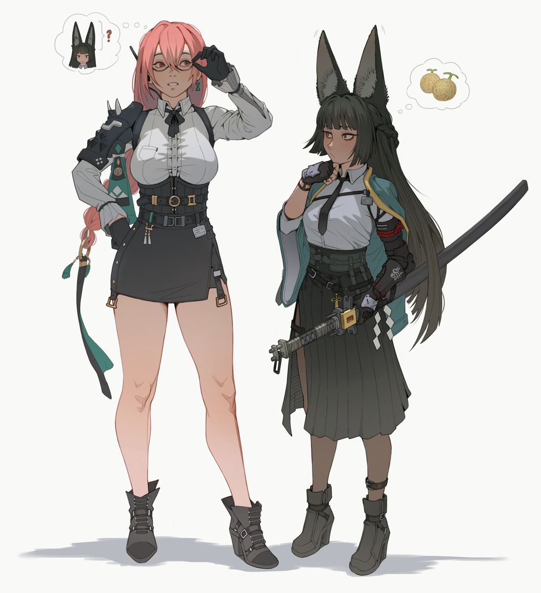 This is a pixiv picture whose title is Yanagi and Miyabi.