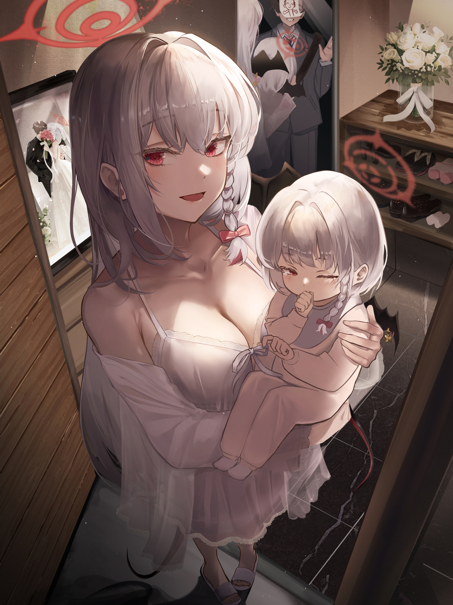 This is a pixiv picture whose title is ハルナと結婚生活.