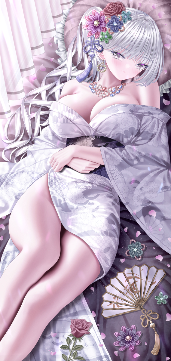 This is a pixiv picture whose title is 👘.