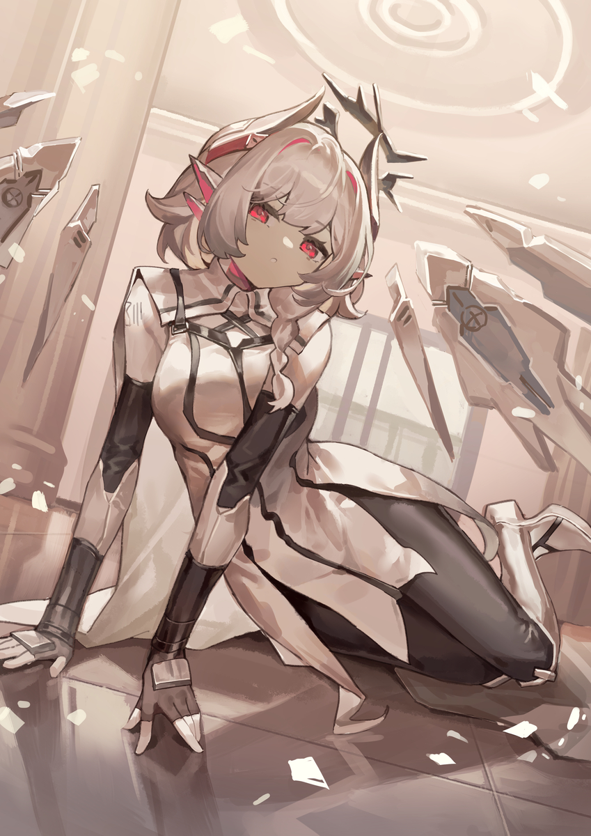 This is a pixiv picture whose title is “只是在充电的侧卫”.