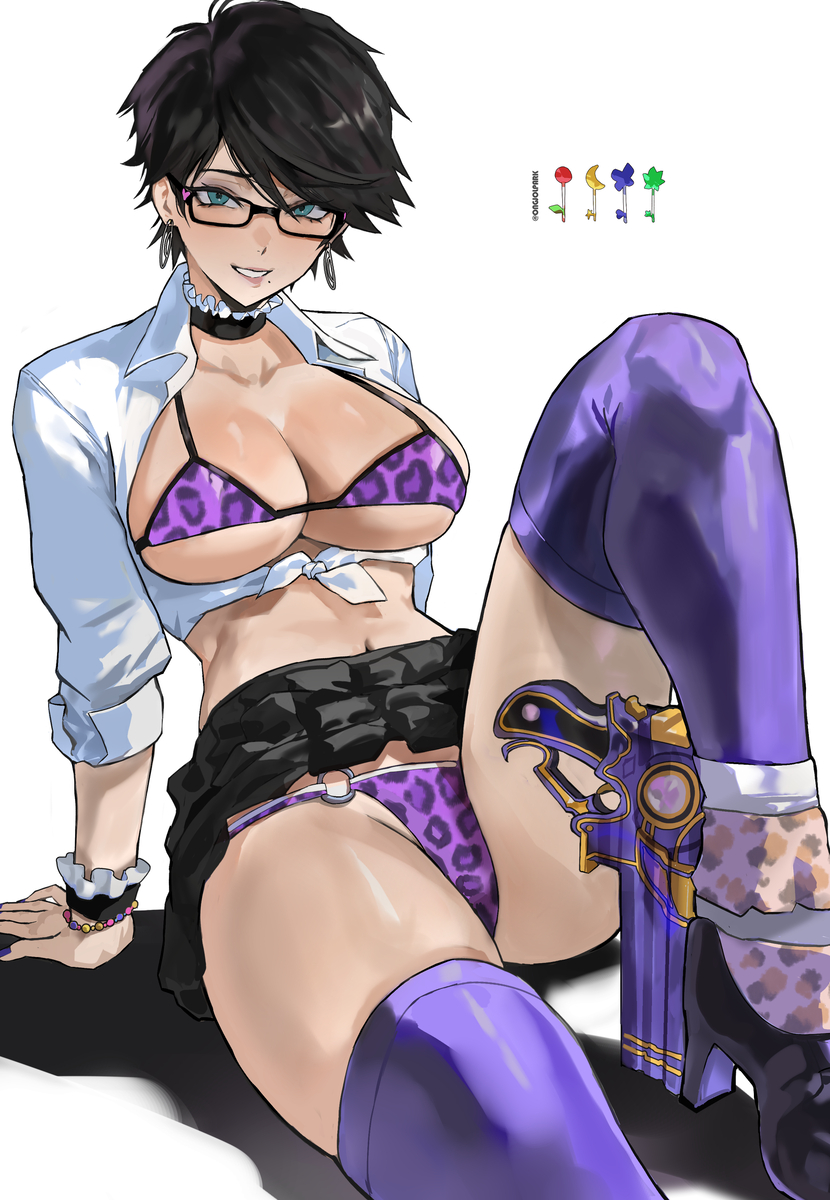 This is a pixiv picture whose title is bayonetta (rework).