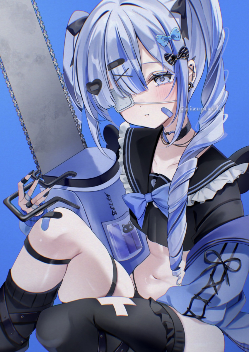 This is a pixiv picture whose title is 💙.