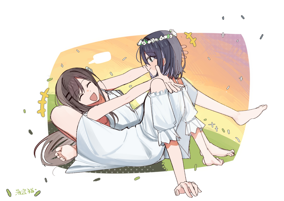 This is a pixiv picture whose title is 安達としまむら.