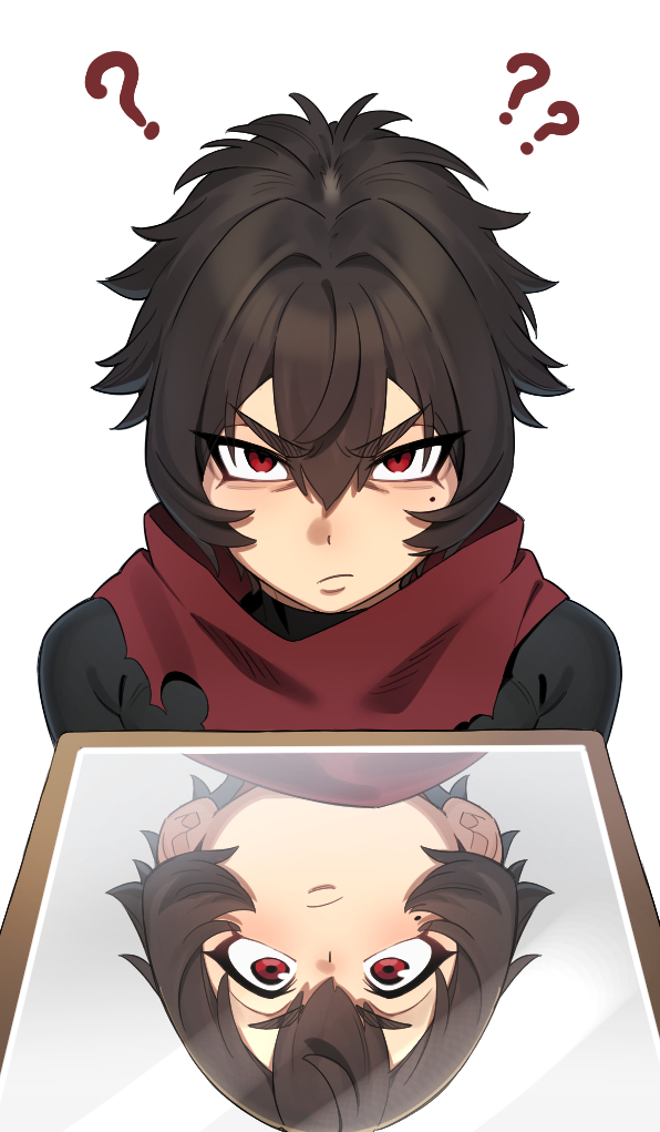 This is a pixiv picture whose title is 거울.