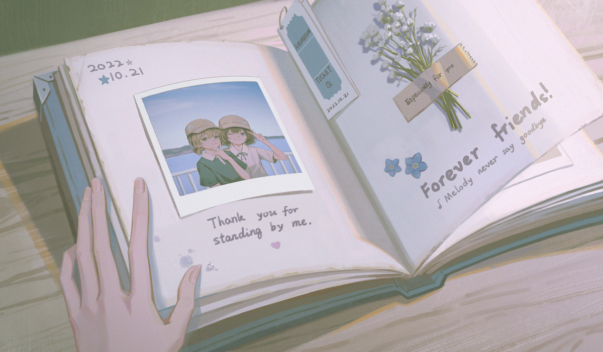 This is a pixiv picture whose title is 古いアルバム.