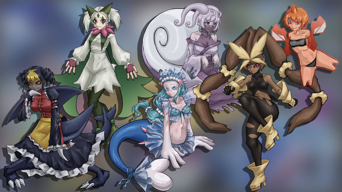 This is a pixiv picture whose title is ポケ擬.