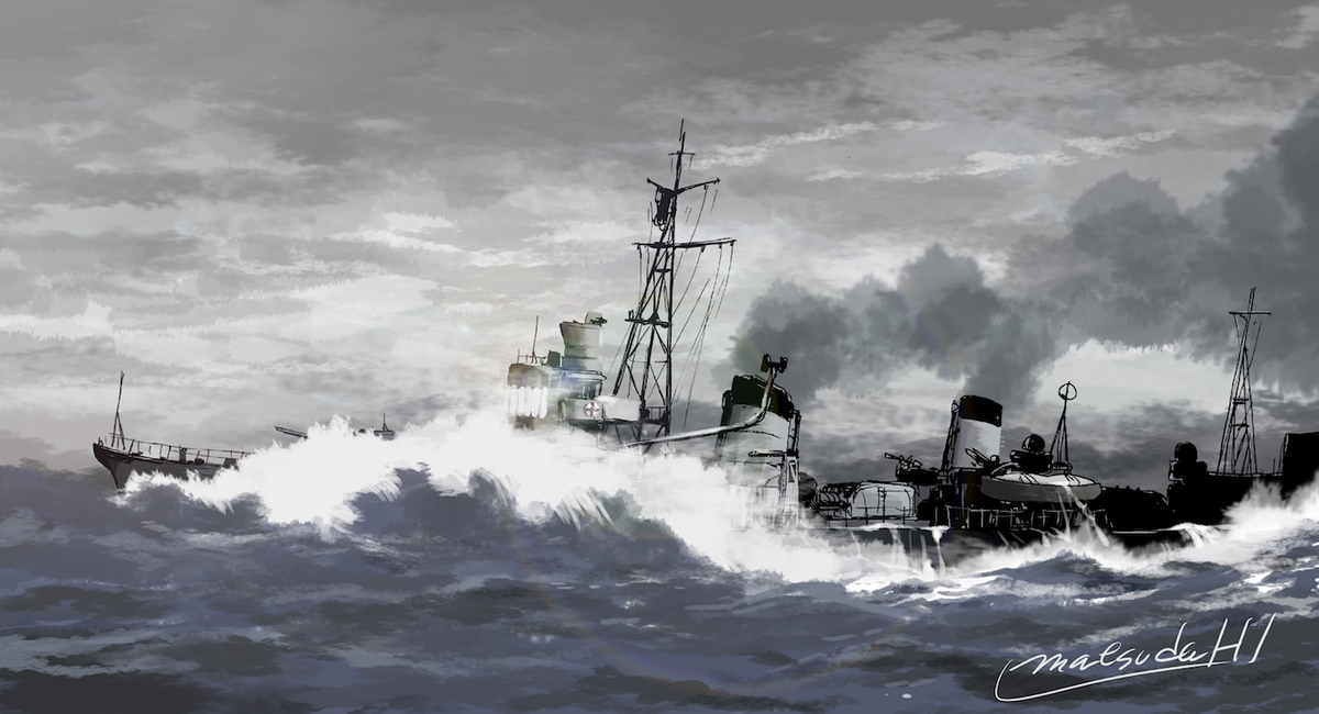 This is a pixiv picture whose title is 駆逐艦　雪風.