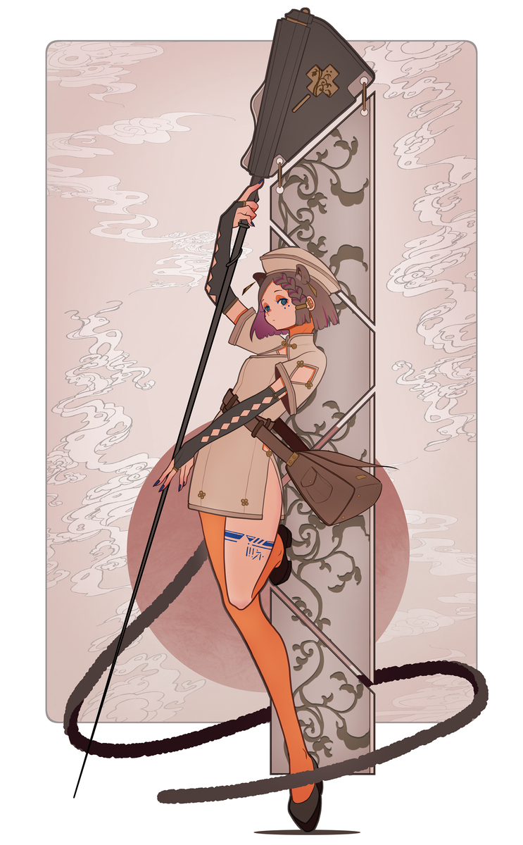 This is a pixiv picture whose title is 旗手.