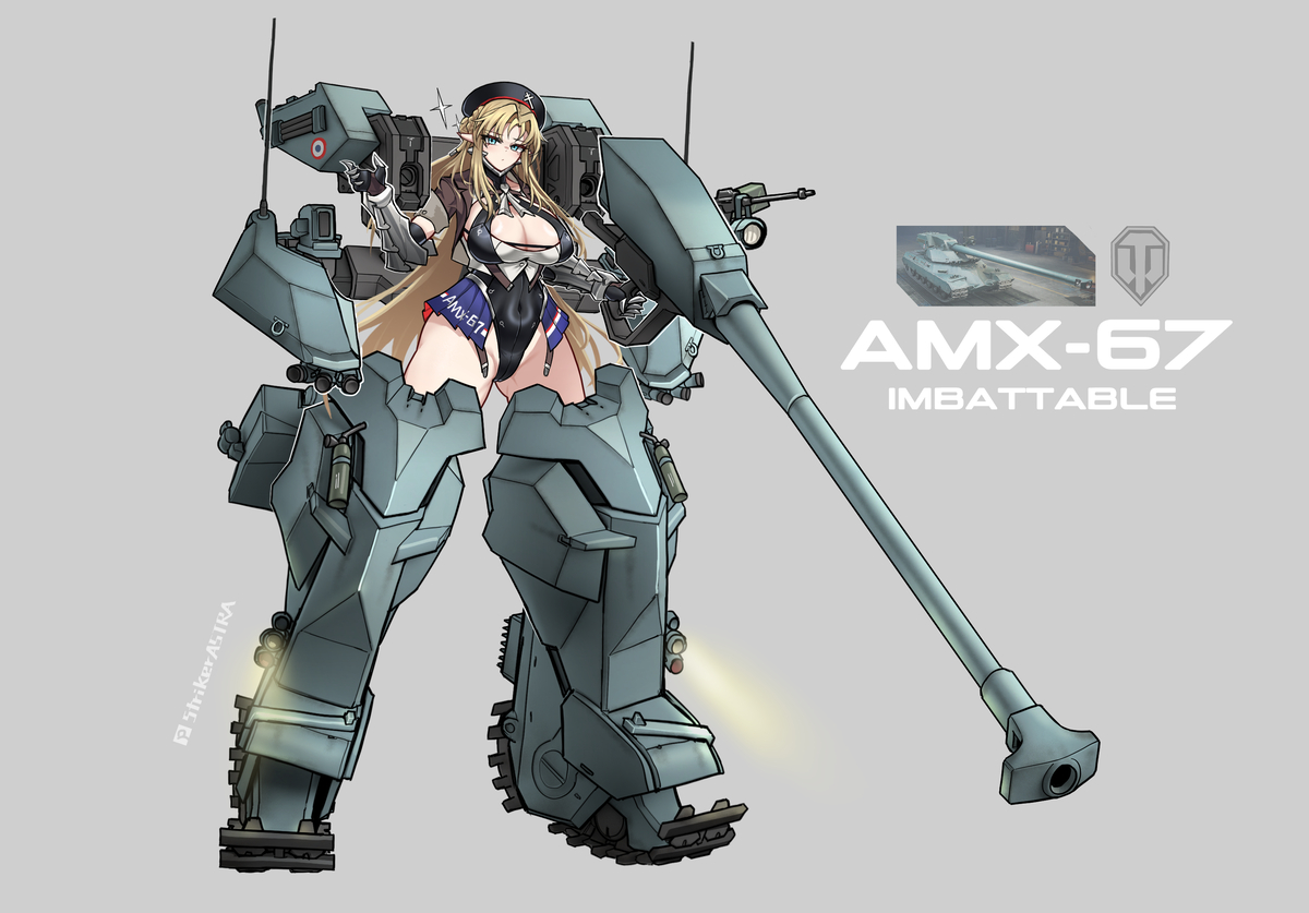 This is a pixiv picture whose title is AMX-67 IMBATTABLE.