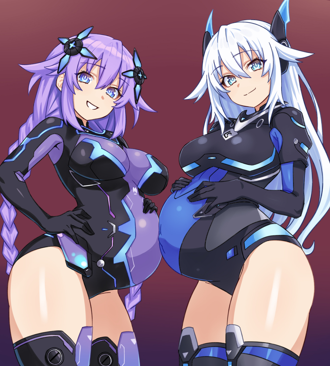 This is a pixiv picture whose title is Purple & Black Heart.