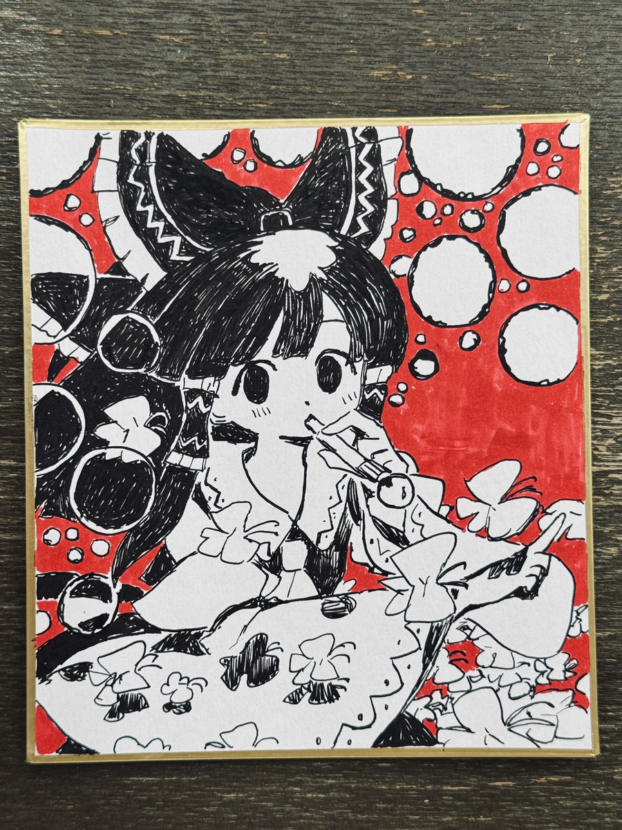 This is a pixiv picture whose title is 名華祭の色紙.