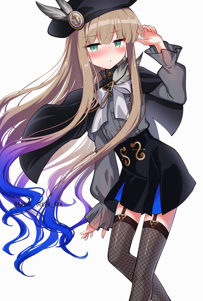 This is a pixiv picture whose title is ネモノアin ガーターベルト簡易霊衣概念.