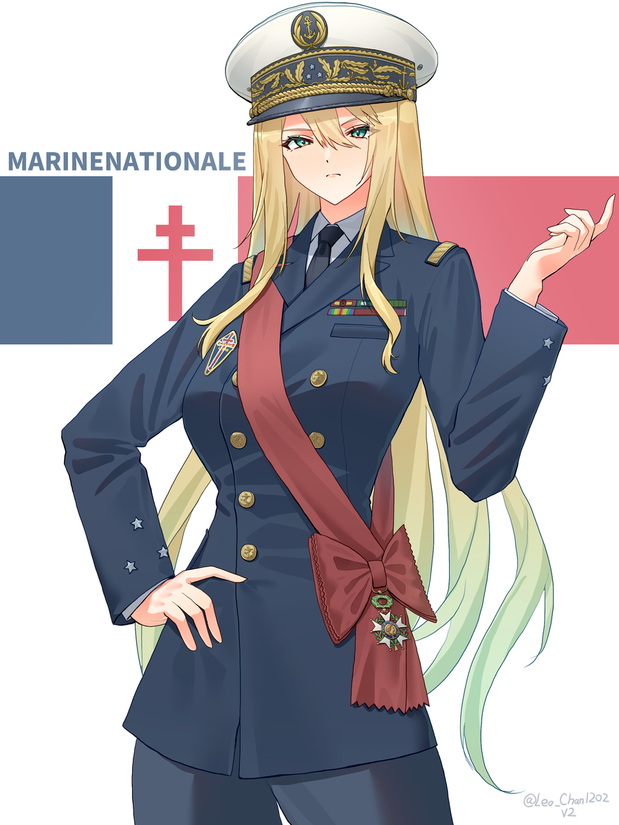 This is a pixiv picture whose title is French  Navy Vice Admiral - 1944.