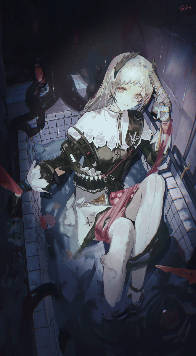 This is a pixiv picture whose title is “不必再继续了，我亲爱的审判官” “……劳伦缇娜，我们获救了”.