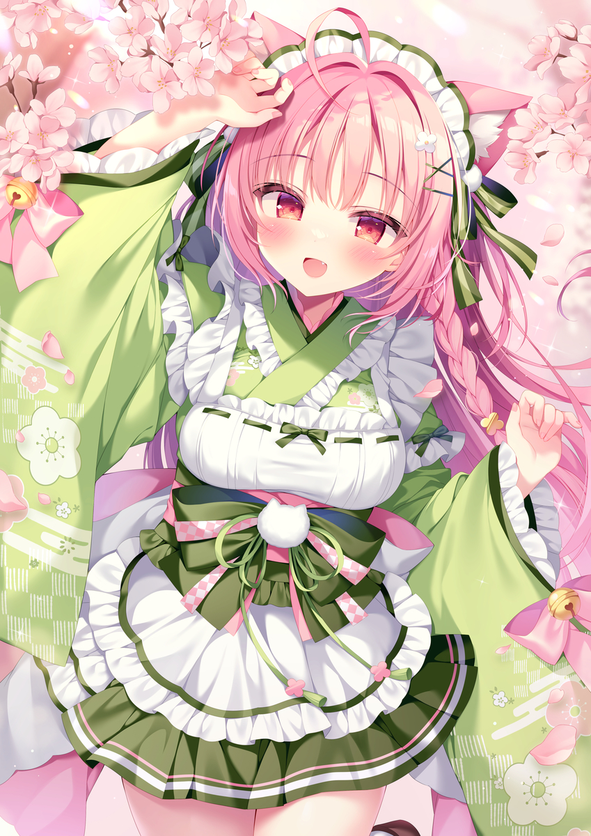 This is a pixiv picture whose title is 桜満開！.
