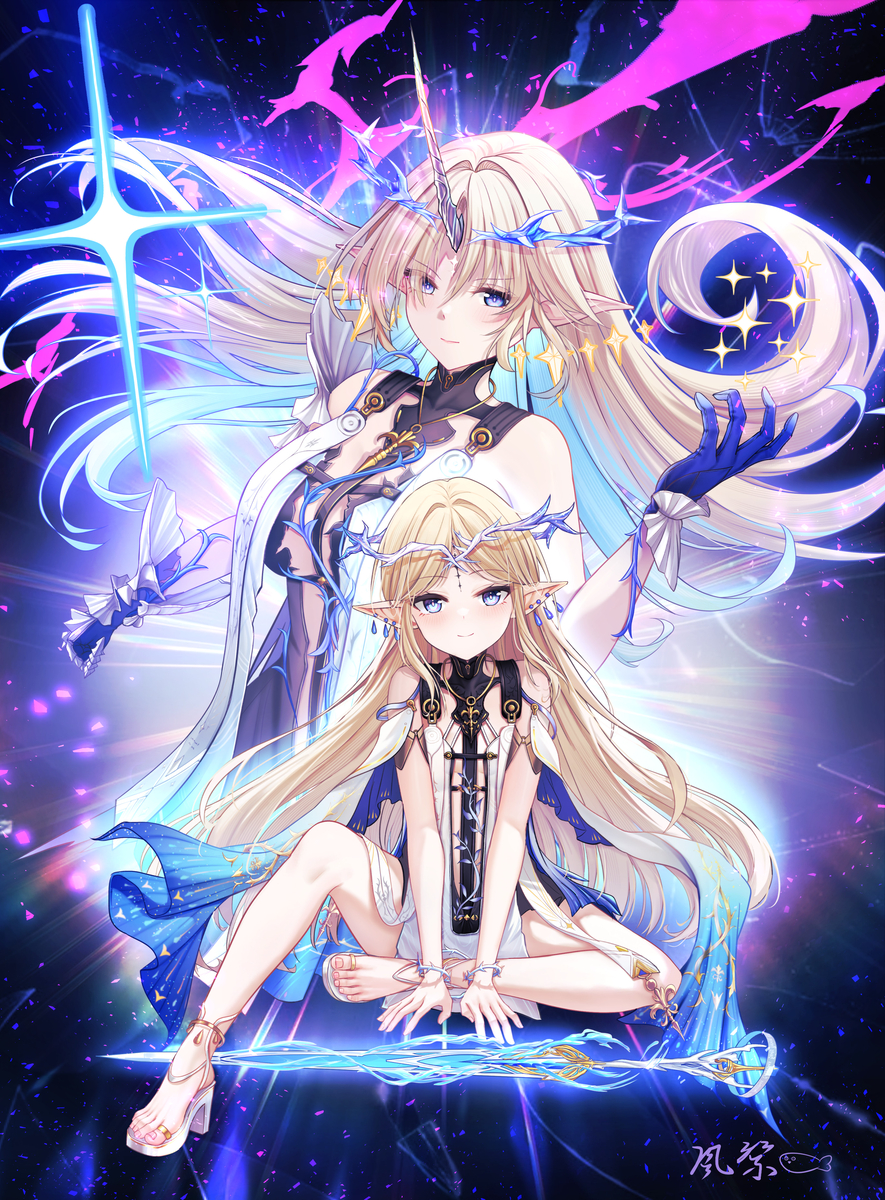 This is a pixiv picture whose title is カルテジア&フルールドリス.