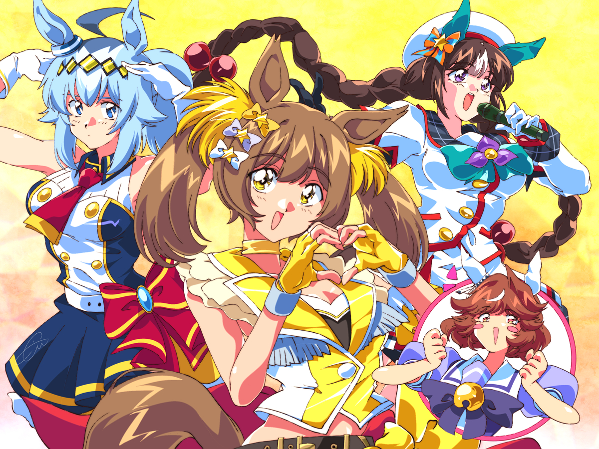 This is a pixiv picture whose title is ［ウマ娘］アイドルウマ娘！.