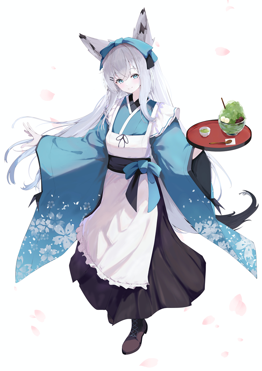 This is a pixiv picture whose title is 江風（和メイド）.