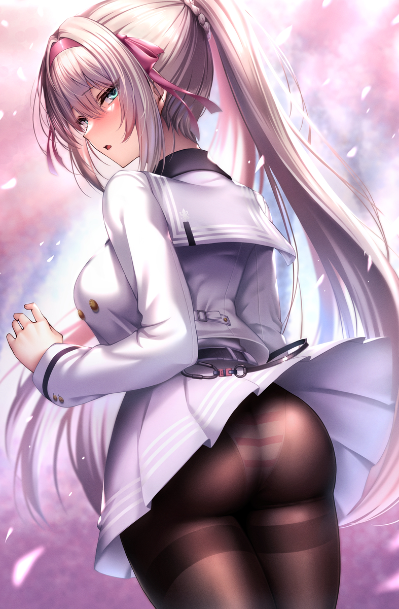 This is a pixiv picture whose title is 埃芙 紫藤花信(Alva/アルヴァ).