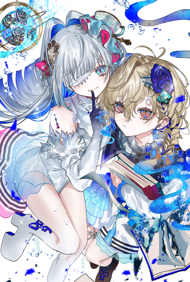 This is a pixiv picture whose title is 記憶を紡ぐ深海と、永遠を綴る灰.