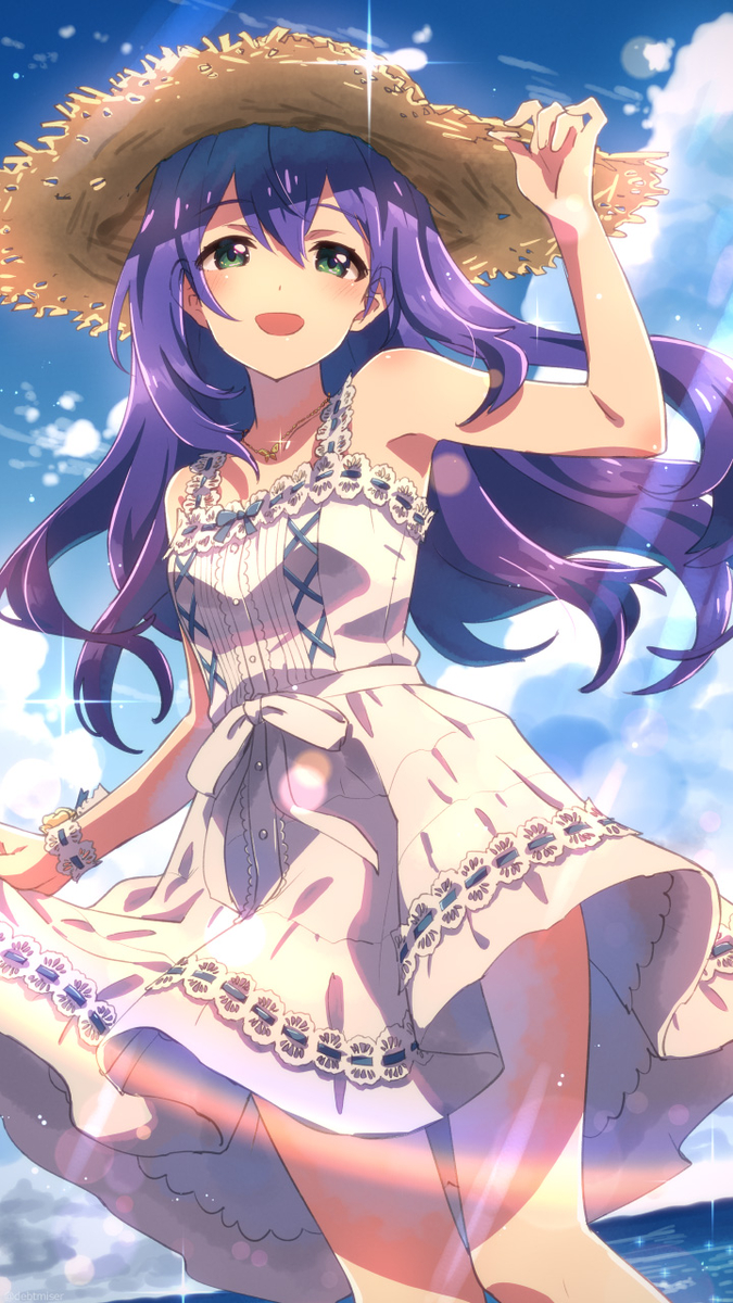 This is a pixiv picture whose title is ピュアワンピ杏奈ちゃん.