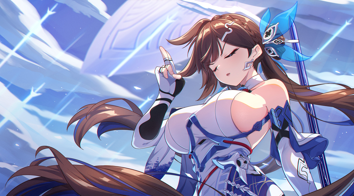 This is a pixiv picture whose title is 三尺之水，堪可截云！.