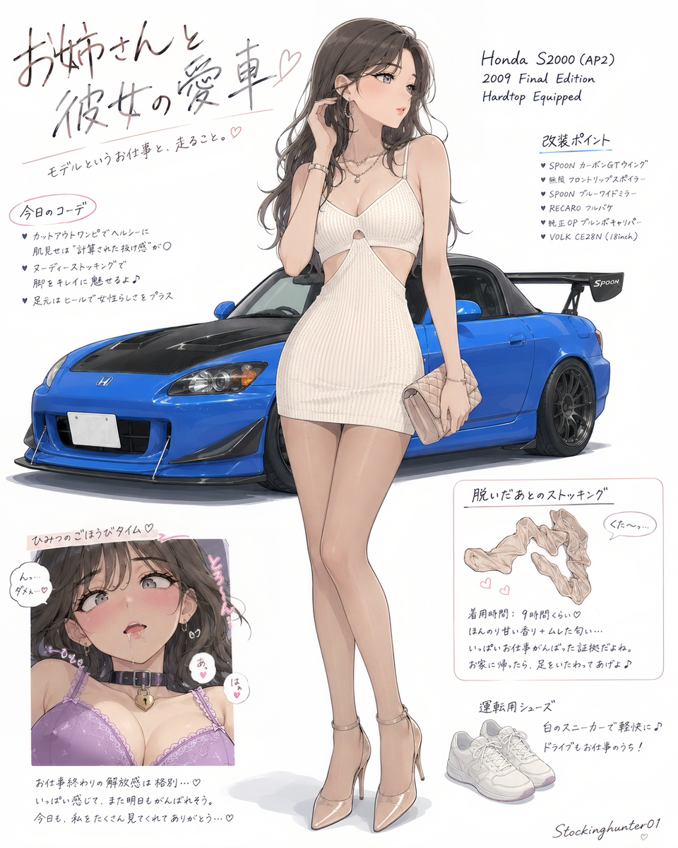 This is a pixiv picture whose title is お姉さんとS2000.