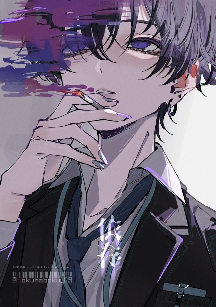 This is a pixiv picture whose title is 『依存』.