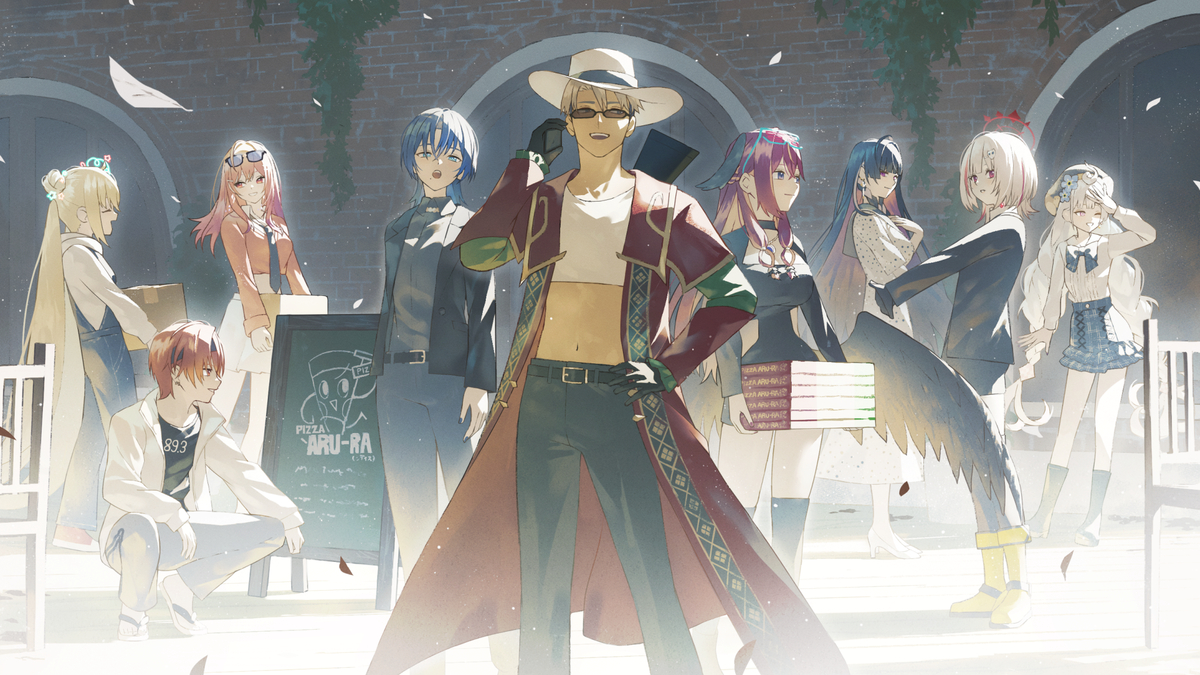 This is a pixiv picture whose title is ピザ屋アルーラ.