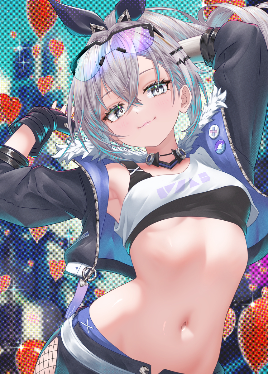 This is a pixiv picture whose title is 銀狼.