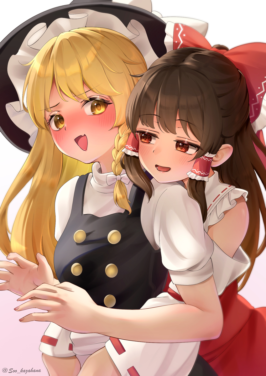 This is a pixiv picture whose title is レイマリ.