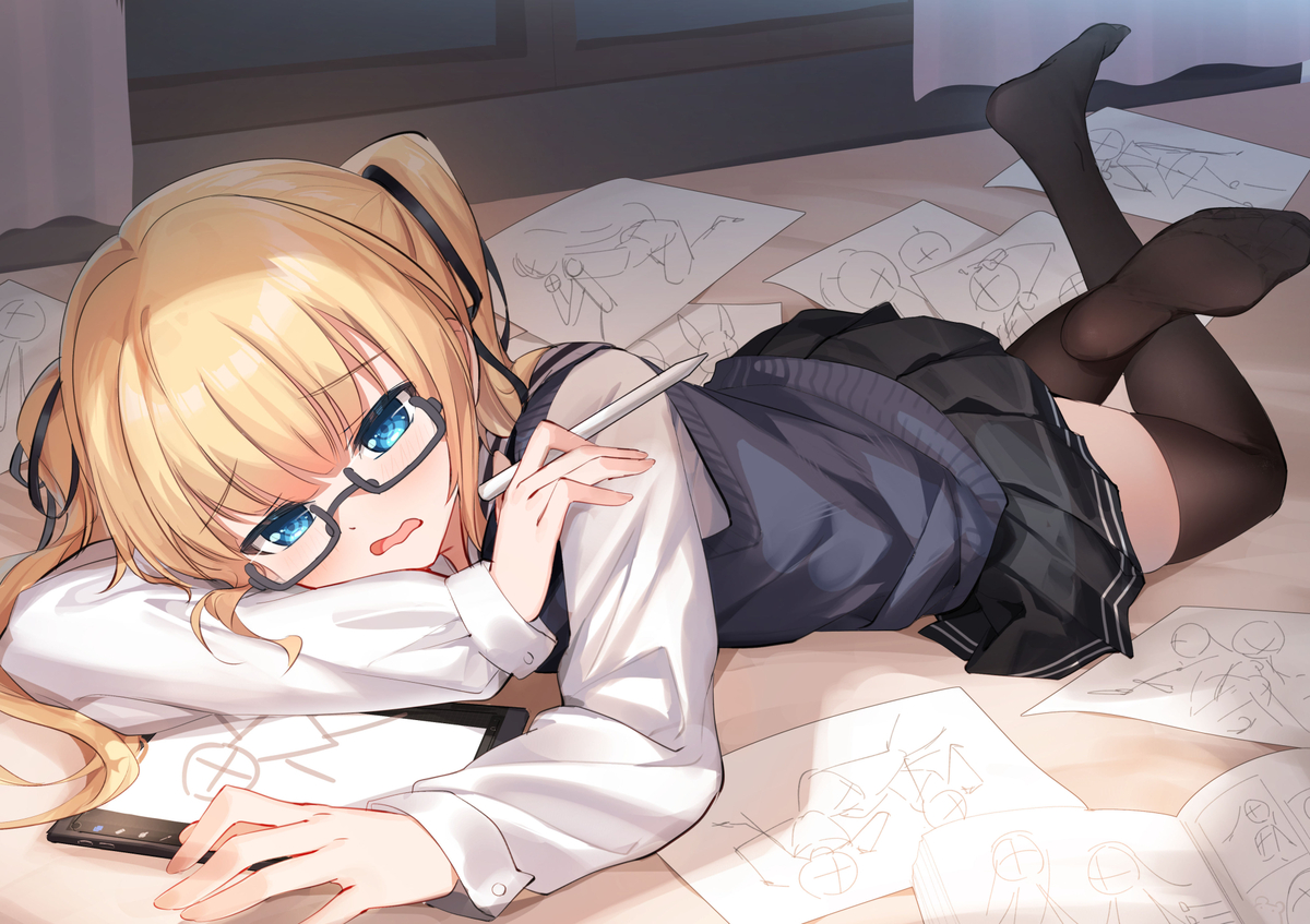 This is a pixiv picture whose title is 澤村・スペンサー・英梨々 VS 締め切り.