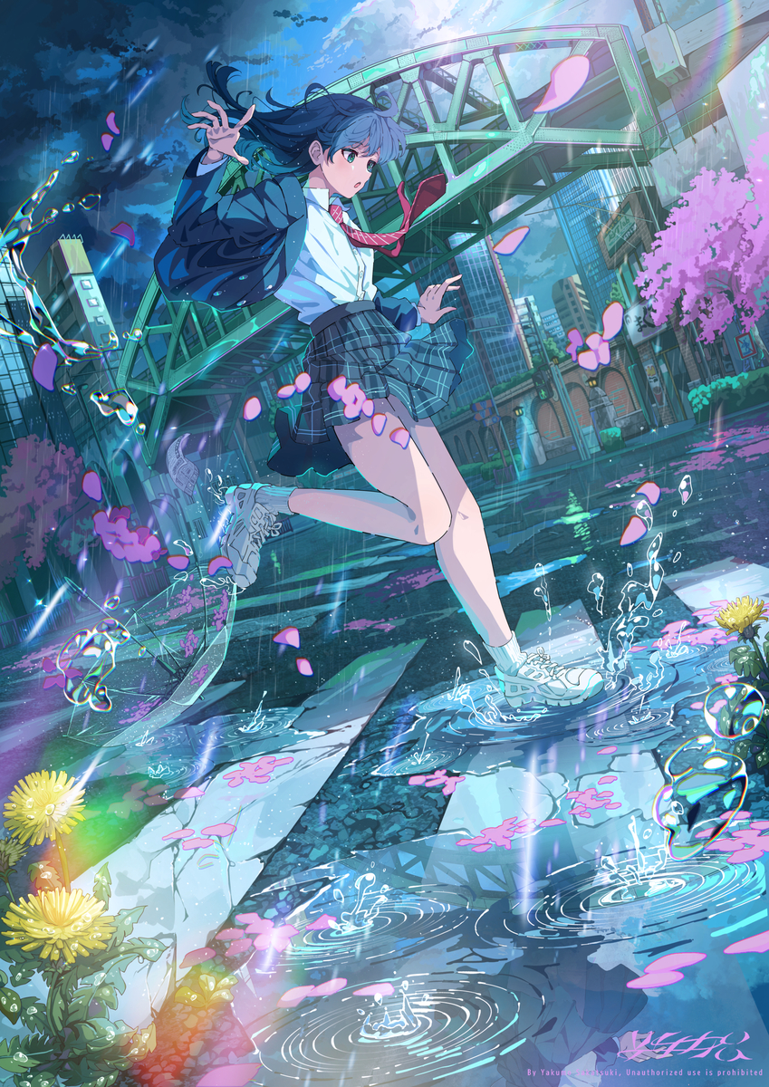 This is a pixiv picture whose title is ペトリコールを追いかけて.