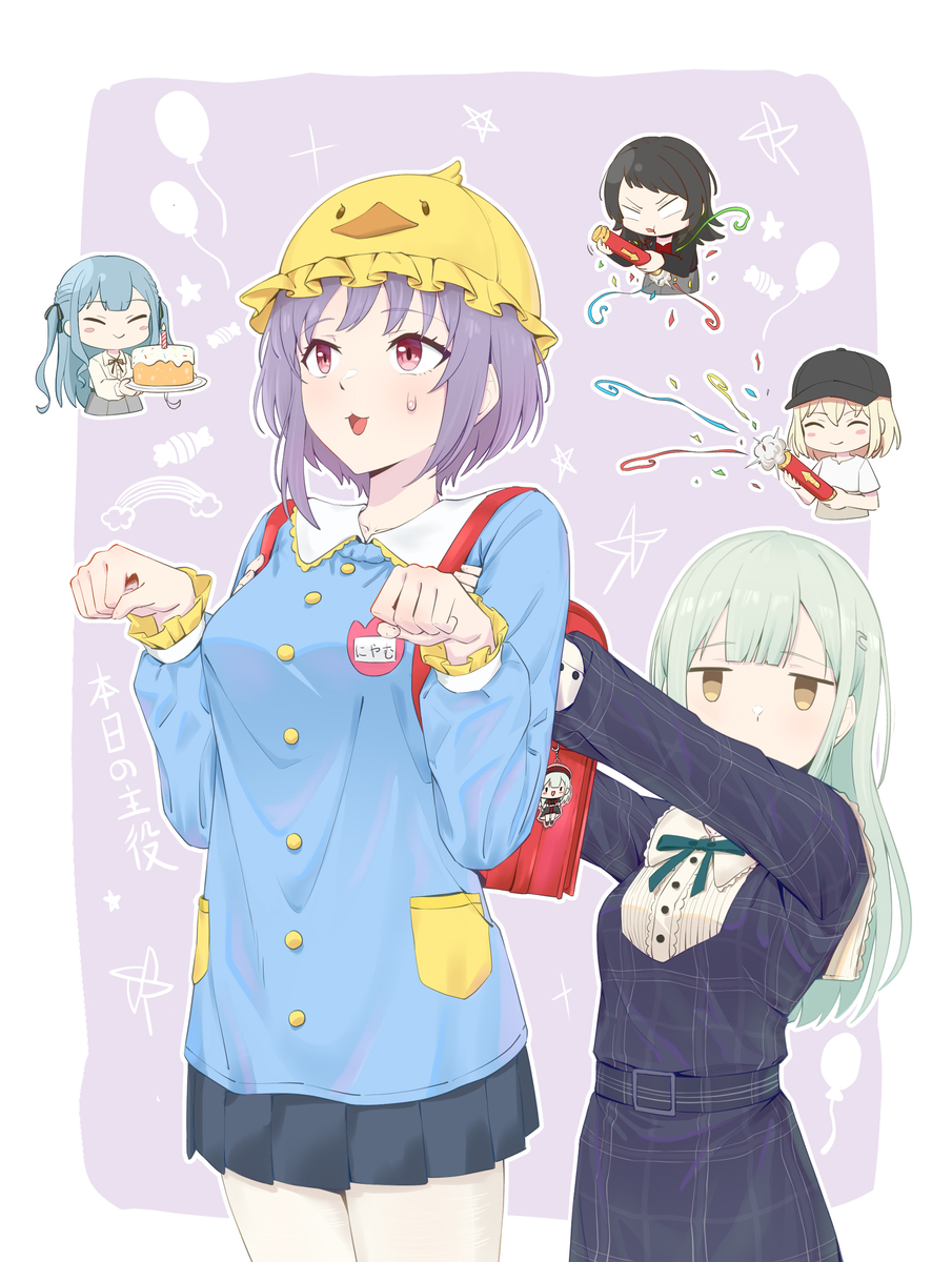 This is a pixiv picture whose title is 看这是我们鼓手，她今天过六一，啊不对生日.