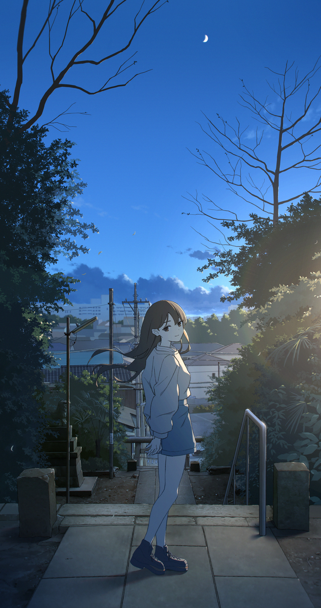 This is a pixiv picture whose title is 境界.