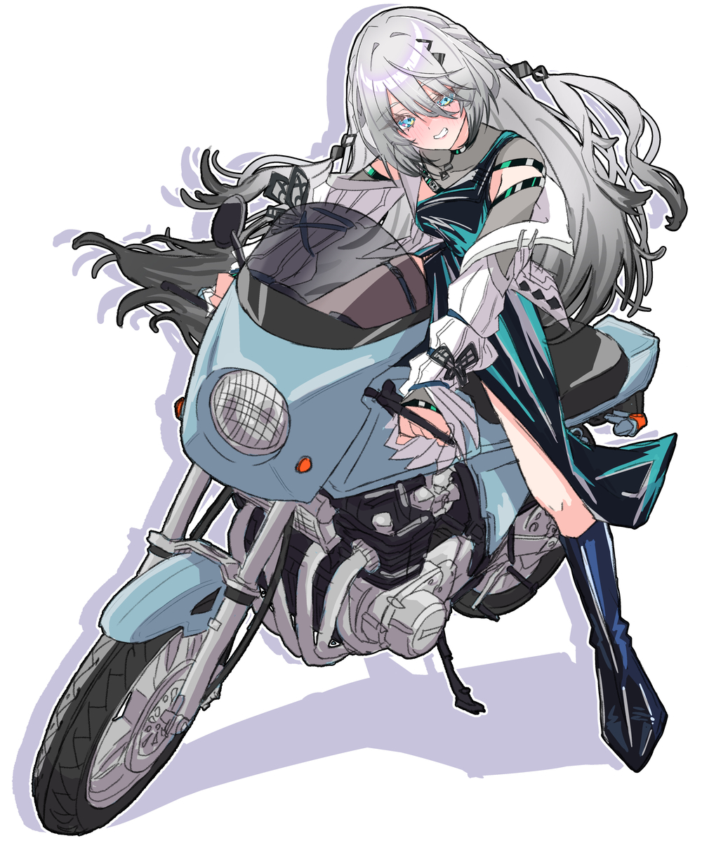 This is a pixiv picture whose title is 🏍️✖️🐰🗞️.