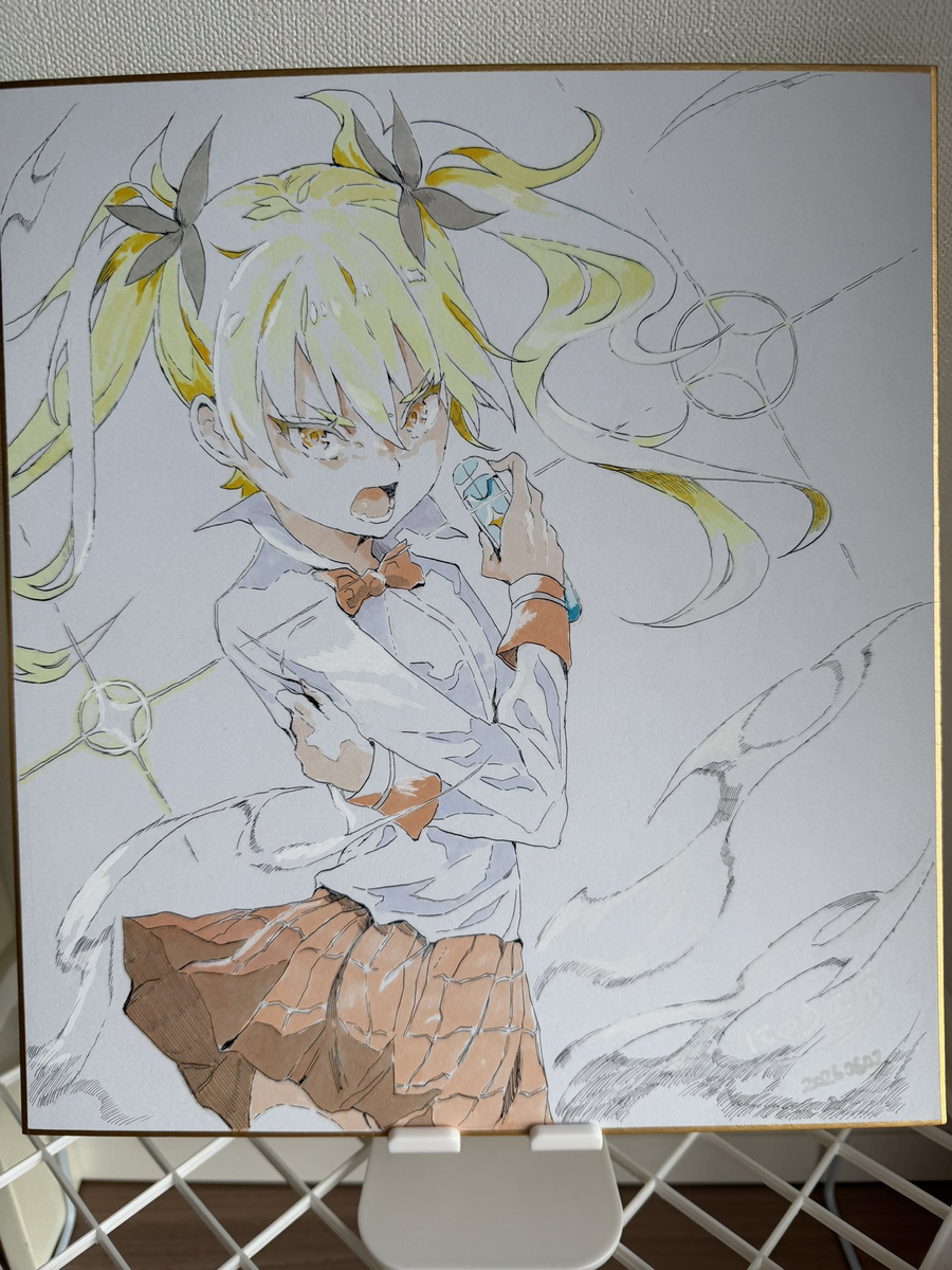 This is a pixiv picture whose title is アナログ色紙描きました.