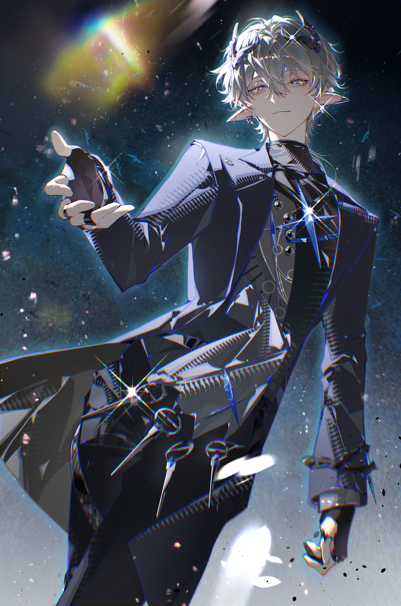This is a pixiv picture whose title is 不要温和地走进那个良夜.
