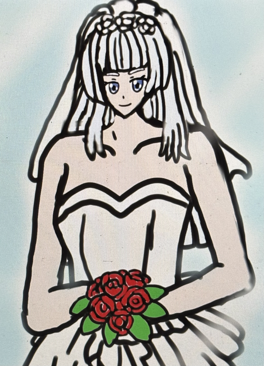This is a pixiv picture whose title is 天才花嫁・シュネー先生❤️👰❤️.