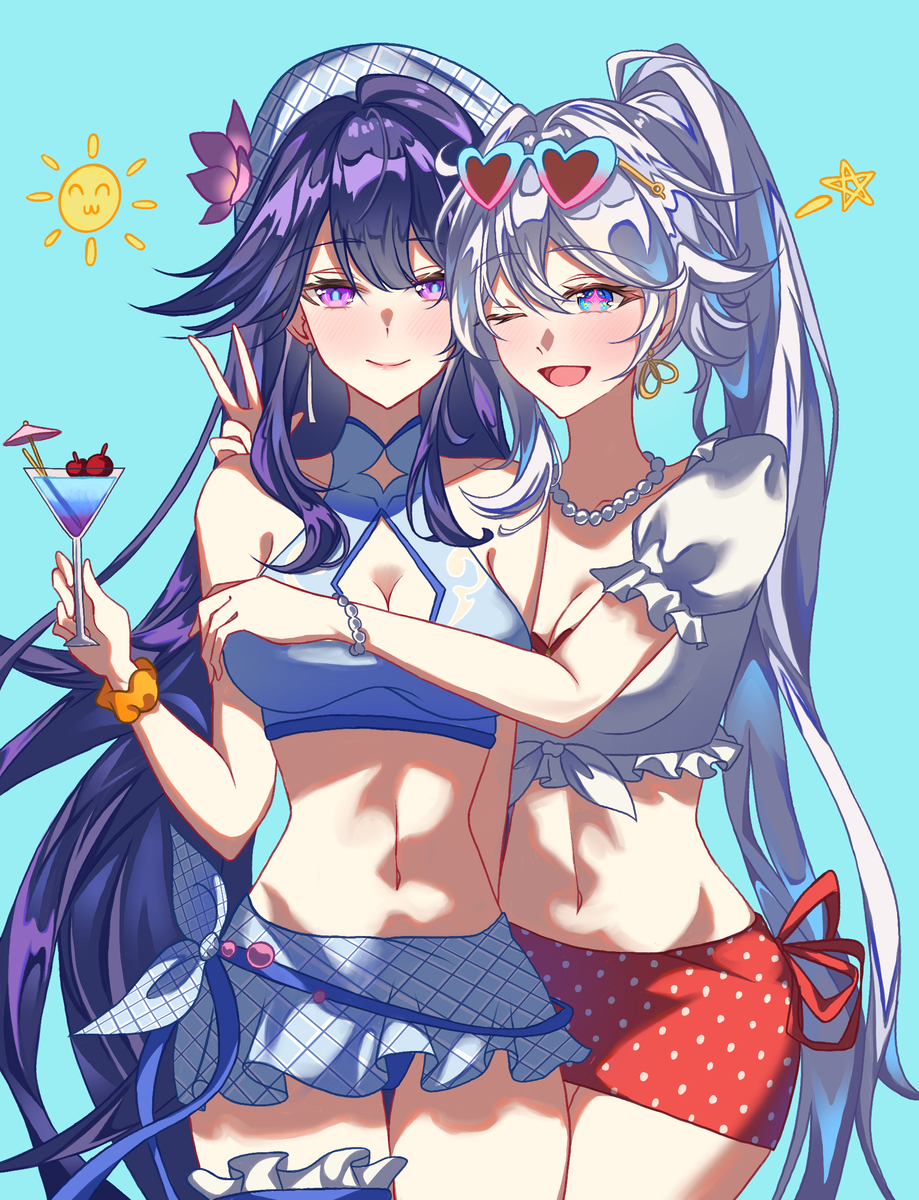 This is a pixiv picture whose title is To the beach ☀️🌊.
